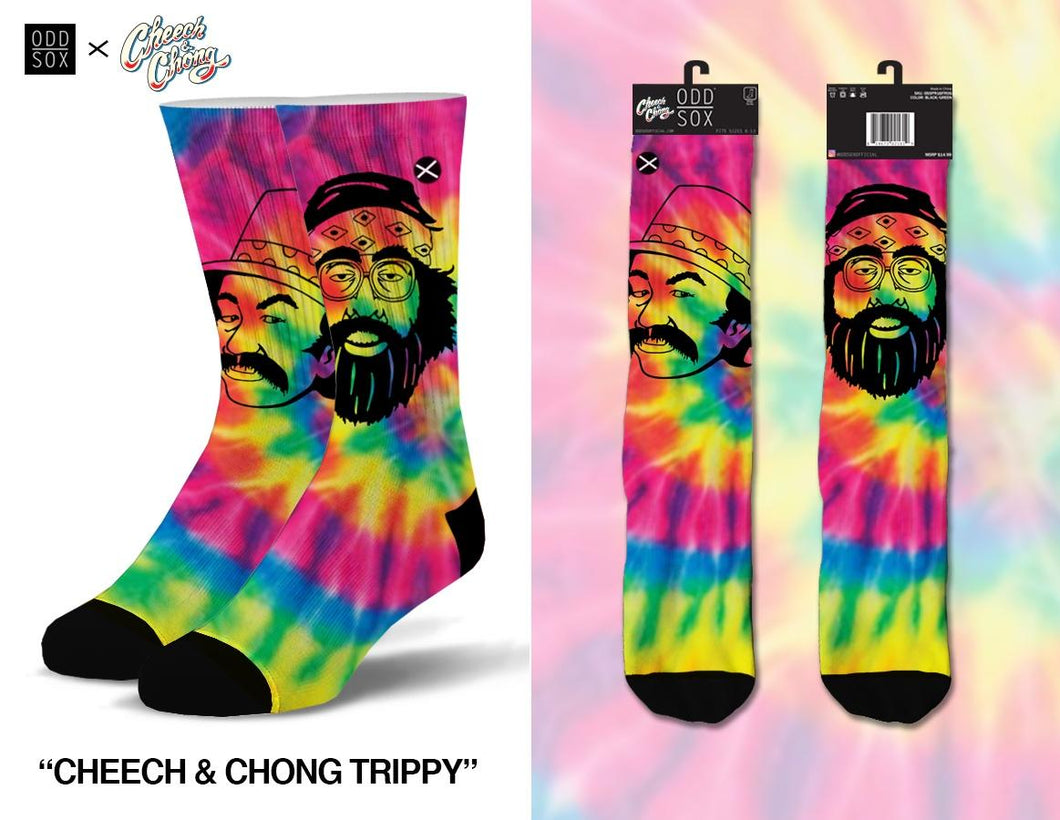 Mens Odd Sox Cheech & Chong Trippy Tie dye comfy socks